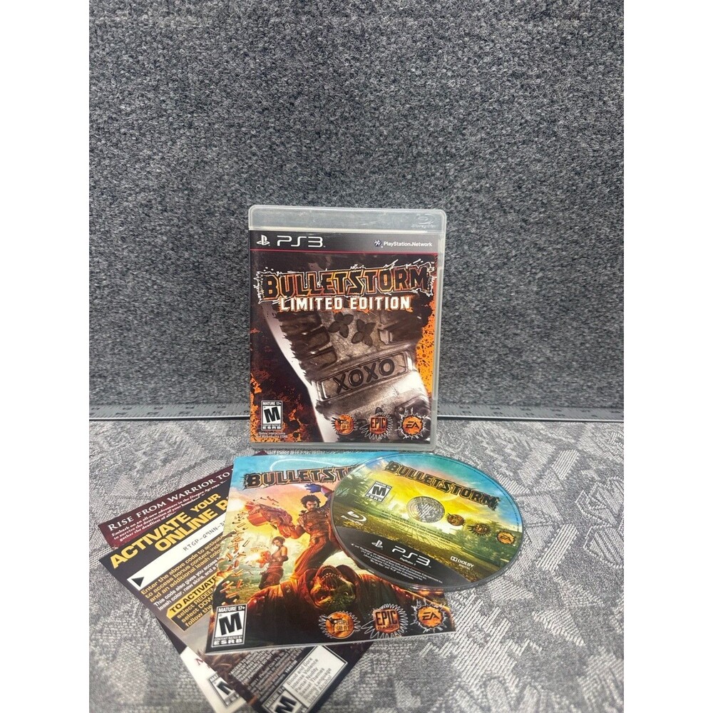 Bulletstorm Limited Edition PS3 CIB Complete Manual Bonus Insert EUC EA